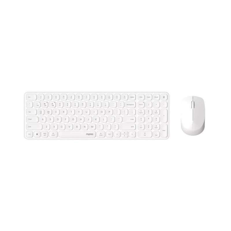 Rapoo 9310M Pack Teclado Ultrafino + Raton Inalambricos - Bluetooth y 2.4GHz - Raton 2400 DPI - Autonomia hasta 12 Meses
