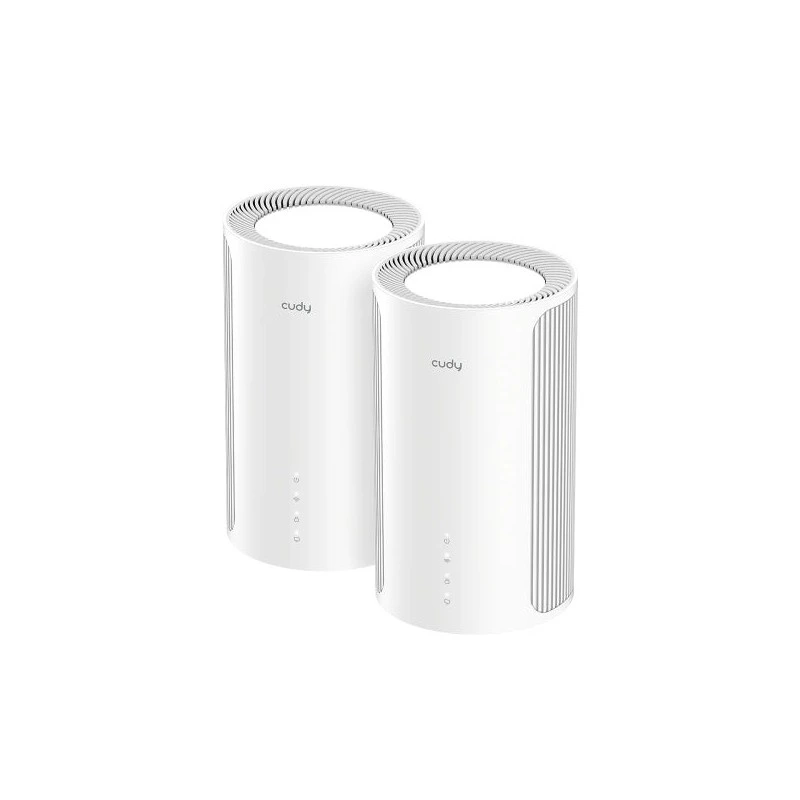Cudy BE6500 Pack de 2 Sistemas WiFi 7 Mesh 2.5G - Servidor y Cliente VPN - Ethernet 2.5Gbps - Soporta hasta 200 Dispositivos