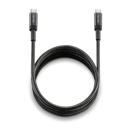 NGS Cable 2.0 USB-C Macho a USB-C Macho - Carga Ultrarapida hasta 100W - Longitud 2m - Color Black