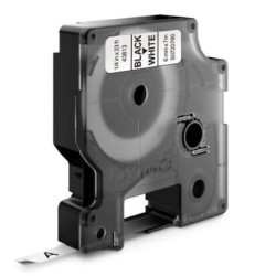 Dymo D1 Ruban d'Étiquettes Original pour Étiqueteuse - Texte Noir sur Fond Blanc - Largeur 6mm x 7 mètres - S0720780