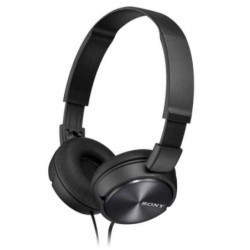 Sony MDR-ZX310 Auscultadores com Microfone - Dobráveis - Arco Ajustável - Almofadas Acolchoadas - Controlos no Cabo - Cabo de