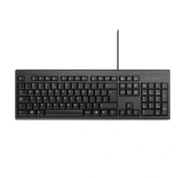 Kensington KB100 EQ Teclado Completo USB-A - Fabricado com 64% de Conteúdo Reciclado - Membrana à Prova de Líquidos - Cor Preto