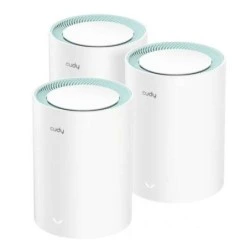 Cudy M1300 Pack of 3 AC1200 Dual Band Mesh WiFi Systems - 867Mbps on 5GHz, 300Mbps on 2,4GHz - 1x LAN Port 1000/100/10Mbps, 1x