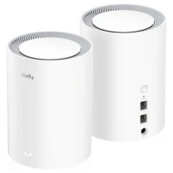 Cudy AX3000 Pack of 2 WiFi 6 Mesh AX3000 2.5G Dual Band Systems - Supports 20/40/80/160MHz Bandwidth - 1x LAN Port