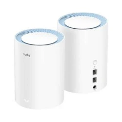 Cudy M1200 Pack de 2 Sistemas WiFi Mesh AC1200 Dual Band - 867Mbps em 5GHz, 300Mbps em 2,4GHz - 1x Porta LAN 10/100Mbps, 1x