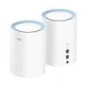 Cudy M1200 Pack de 2 Sistemas WiFi Mesh AC1200 Dual Band - 867Mbps em 5GHz, 300Mbps em 2,4GHz - 1x Porta LAN 10/100Mbps, 1x