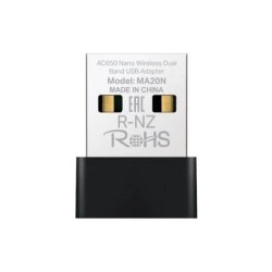 Mercusys MA20N Adaptador USB WiFi Doble Banda AC650 - Hasta 433Mbps 5GHZ, Hasta 200Mbps 2.4GHz - Color Noir