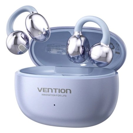 Vention A11 Clip-On Wireless In-Ear Earphones - Bluetooth 6.0 - 10m Range - Charging Case with 400mAh Battery - White
