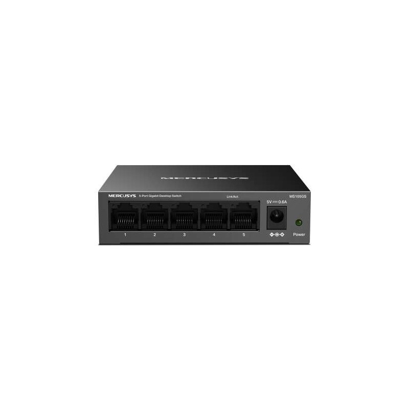 Mercusys Switch 5 Puertos Gigabit RJ45 10/100/1000Mbps con Auto-Negociacion - Diseño Compacto - Plug & Play - Tecnologia Verde