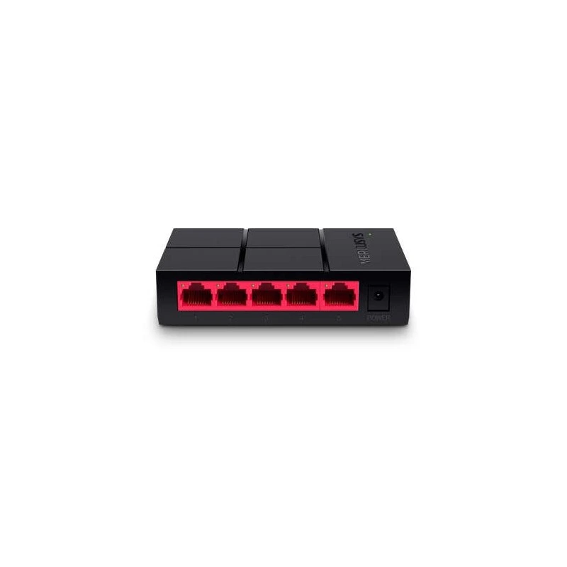Mercusys Switch 5 Puertos Gigabit RJ45 10/100/1000Mbps - Diseño Compacto - Plug & Play - Tecnologia Verde
