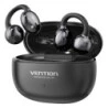 Vention A11 Clip-On Wireless In-Ear Earphones - Bluetooth 6.0 - 10m Range - Charging Case with 400mAh Battery - Black
