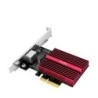 Cudy Adaptateur Réseau PCIe - Vitesse jusqu'à 10 Gbps - Auto-Adaptatif - PCI Express 3.0 x4 - Couleur Noir/Rouge