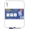 Alpino Clipper Quadro Branco 25.5x18cm - Um Lado Branco e Outro Quadriculado - Apagamento a Seco - Inclui Marcador com Apagador
