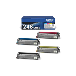 Brother TN248CMYK Pack of 4 Original Toner Cartridges - TN248VAL