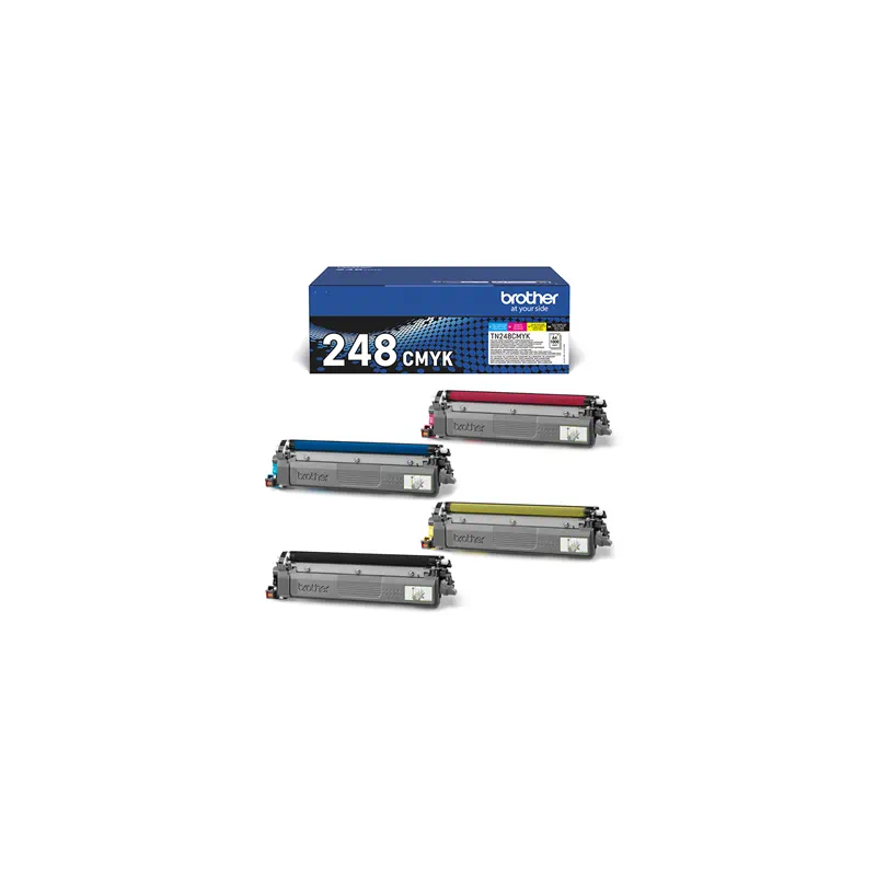 Brother TN248CMYK Pack de 4 Cartouches de Toner Originales - TN248VAL