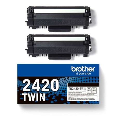 Brother TN2420 Noir Pack de 2 Cartouches de Toner Originaux - TN2420TWIN