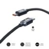 Subblim Cabo Optimus USB-C - 60W - Nylon Trançado - 480Mbps - 2 Metros - Cor Preto