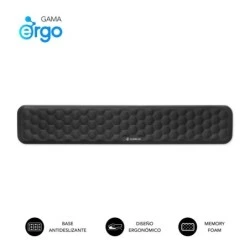 Subblim Ergo Airpadding Reposamuñecas para Teclado - Espuma Viscoelastica 65D - Tejido AirMesh Transpirable - Base