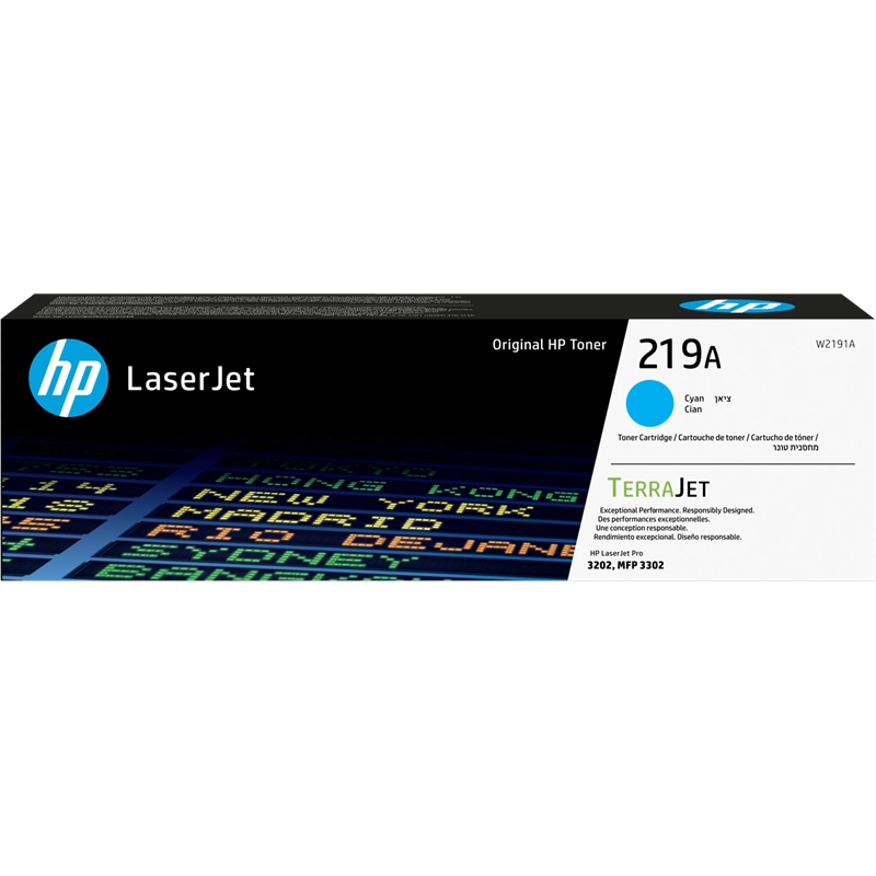 HP W2191A Cyan Cartouche de toner Original - 219A