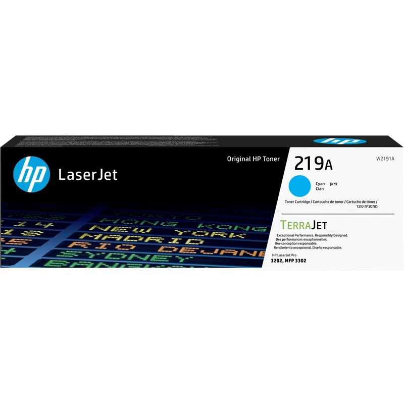 HP W2191A Cyan Cartouche de toner Original - 219A