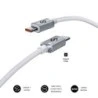 Subblim Optimus USB-C Cable - 60W - Braided Nylon - 480Mbps - 1 Metre - White