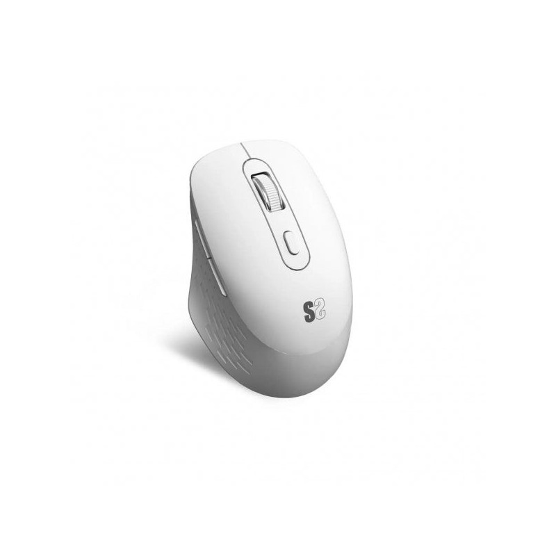 Subblim Curve Ergo Dual Wireless Mouse Bluetooth, USB 2.4GHz 1600dpi - 5 Buttons - Right-handed - White Colour