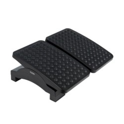Tooq Footrest - Height and Tilt Adjustable - Two Independent Platforms - Black