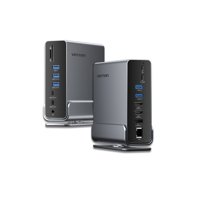 Vention Docking Station 15 en 1 USB-C vers DisplayPort/2xHDMI/USB-C 3.2 Gen2/USB-C 3.2 Gen1/2xUSB 3.2