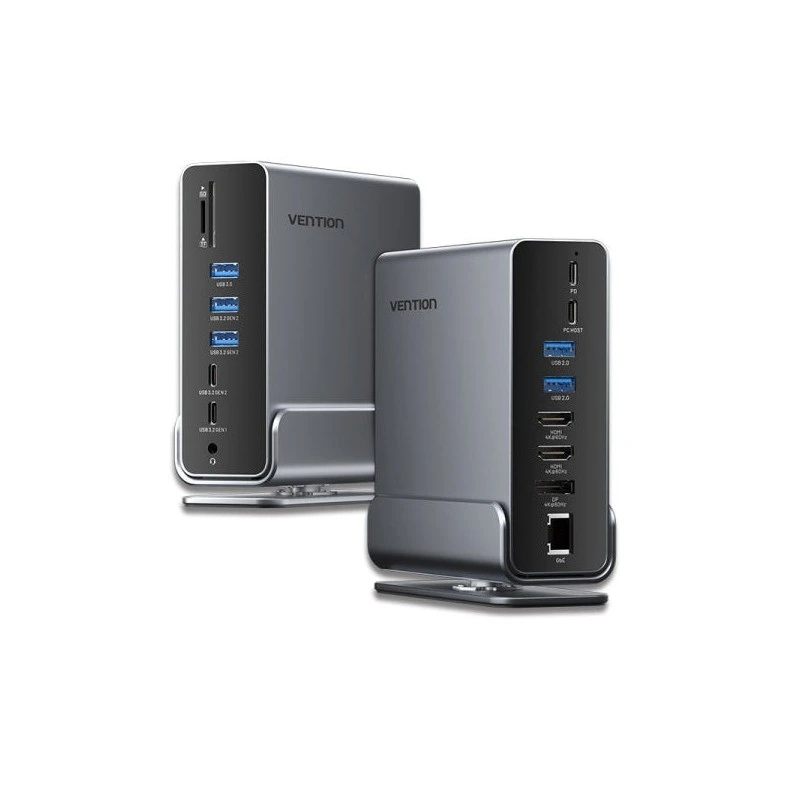 Vention Docking Station 15 en 1 USB-C vers DisplayPort/2xHDMI/USB-C 3.2 Gen2/USB-C 3.2 Gen1/2xUSB 3.2