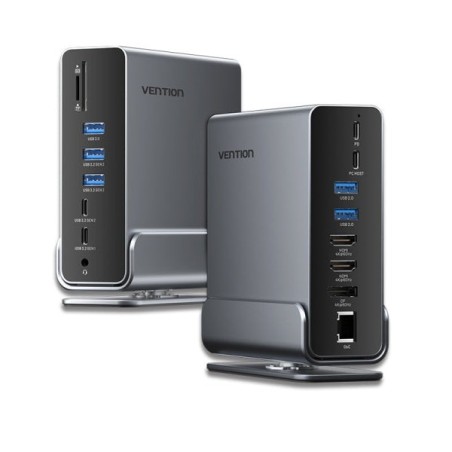 Vention Docking Station 15 en 1 USB-C vers DisplayPort/2xHDMI/USB-C 3.2 Gen2/USB-C 3.2 Gen1/2xUSB 3.2