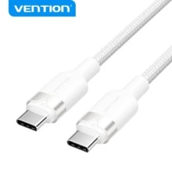 Vention Câble USB 2.0 Nickelé - 60W - 3A - 480Mbps - 2m - PVC + Aluminium - Couleur Blanc