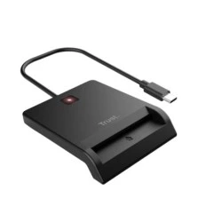 Trust Primo Leitor de Cartões Inteligentes USB - Compatível DNI 4.0 - eID, eDowod e CIE - Cor Preto