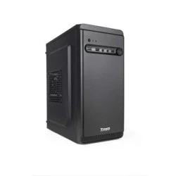 Tooq Boîtier Mini-Tour Micro-ATX/Mini-ITX - Taille de Disque Supportée 3.5", 2.5" - USB3.0, 2.0, Audio HD - Ventilateur 80mm