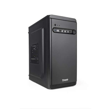 Tooq Caixa Minitorre Micro-ATX/Mini-ITX - Tamanho Disco Suportado 3.5", 2.5" - USB3.0, 2.0, Áudio HD - Ventoinha 80mm Incluída