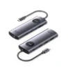 Vention Station d'Accueil 10 en 1 - 100W - Câble USB-C de 15cm Intégré - 2xHDMI 4K - Ethernet RJ45 - Displayport - USB-C