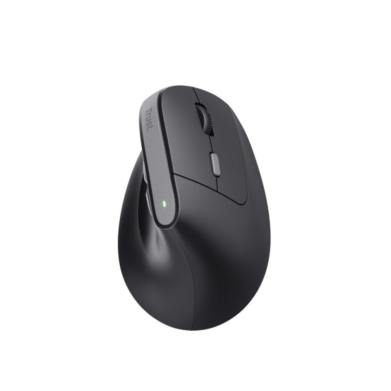 Trust Wireless USB Mouse - Ergonomic Design - LED Indicators - 6 Buttons - Black