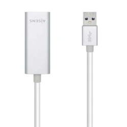 Aisens Silver USB 3.0 to Gigabit Ethernet Adapter 15cm