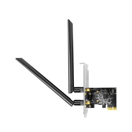 Cudy AC1300 PCIe Network Adapter - Dual Band - 2x Detachable Wi-Fi 5 Antennas - Speeds up to 867Mbps - 72.5x50x11.6mm