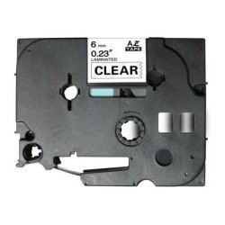 Brother TZe111 Compatible Laminated Label Tape - Black Text on Clear - Width 6mm x 8 metres