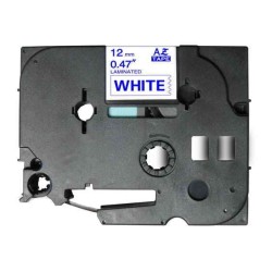 Brother TZe233 Compatible Laminated Label Tape - Blue Text on White - Width 12mm x 8 metres