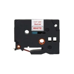 Brother TZe232 Ruban d'Étiquettes Laminé Générique - Texte Rouge sur Fond Blanc - Largeur 12mm x 8 mètres