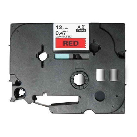 Brother TZe431 Compatible Laminated Label Tape - Black Text on Red - Width 12mm x 8 metres