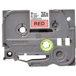 Brother TZe421 Ruban d'Étiquettes Laminé Original - Texte Noir sur Fond Rouge - Largeur 9mm x 8 mètres