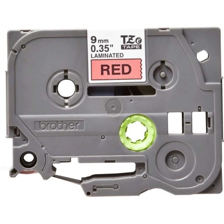 Brother TZe421 Ruban d'Étiquettes Laminé Original - Texte Noir sur Fond Rouge - Largeur 9mm x 8 mètres