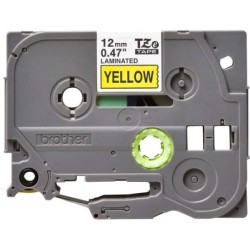 Brother TZe631 Ruban d'Étiquettes Laminé Original - Texte Noir sur Fond Jaune - Largeur 12mm x 8 mètres