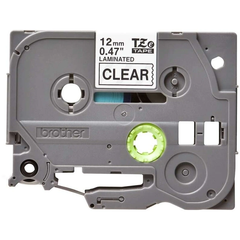 Brother TZe131 Original Laminated Label Tape - Black Text on Clear - Width 12mm x 8 metres