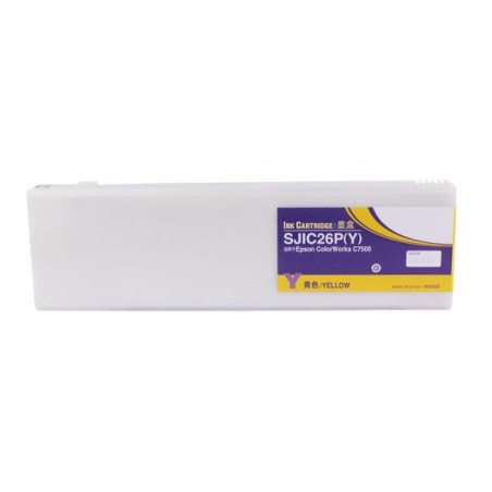 Epson SJIC26P Yellow Compatible Pigment Ink Cartridge - Replaces C33S020621/SJIC26P(Y)