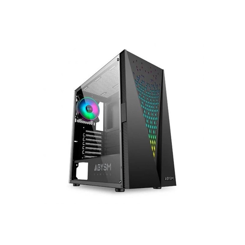 Abysm Gaming Boîtier Tour Danube Kolpa ARGB ATX, ITX, micro ATX - Côté Verre Trempé - 3,5" et 2,5" - USB-A 2.0/3.2 et Audio - 1