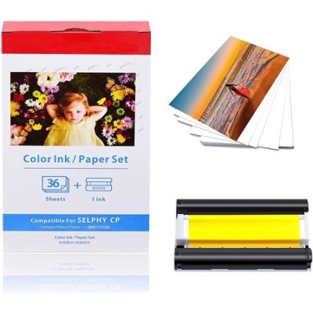 Canon KP-36IP Pack d'encre générique et 36 feuilles de papier photo, 100 x 148 mm - Remplace 7737A001