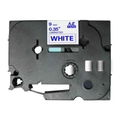Brother TZe223 Fita Laminada Genérica de Etiquetas - Texto azul sobre fundo branco - Largura 9mm x 8 metros